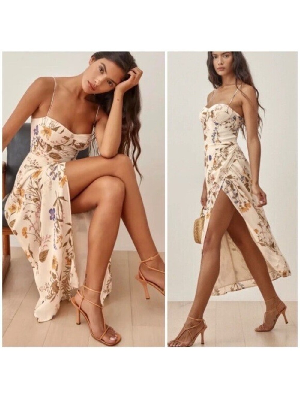 The Reformation Kourtney Dress in Frolic - Size 8